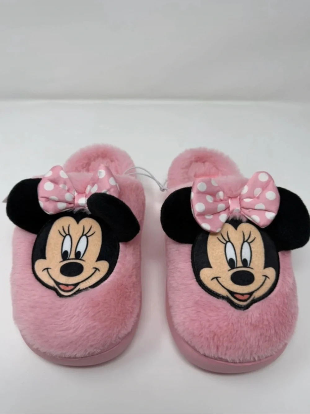 Minnie Mouse Pink Plush Slippers